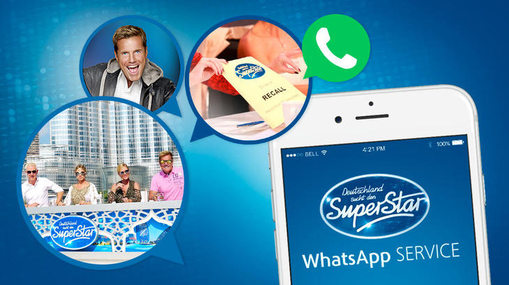 DSDS 2017: Die wichtigsten DSDS-News per WhatsApp direkt auf dein Smartphone DSDS 2017: Die wichtigsten DSDS-News per WhatsApp direkt auf dein Smartphone