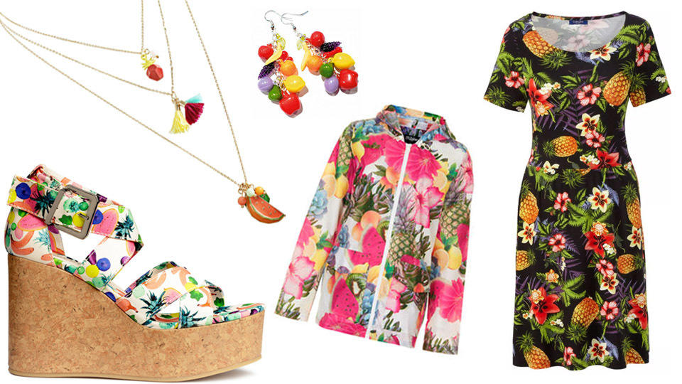 FZ Mode Ananas-Shirt, Melonentasche und Co.: Obst-Prints liegen im Trend FZ Mode Ananas-Shirt, Melonentasche und Co.: Obst-Prints liegen im Trend
