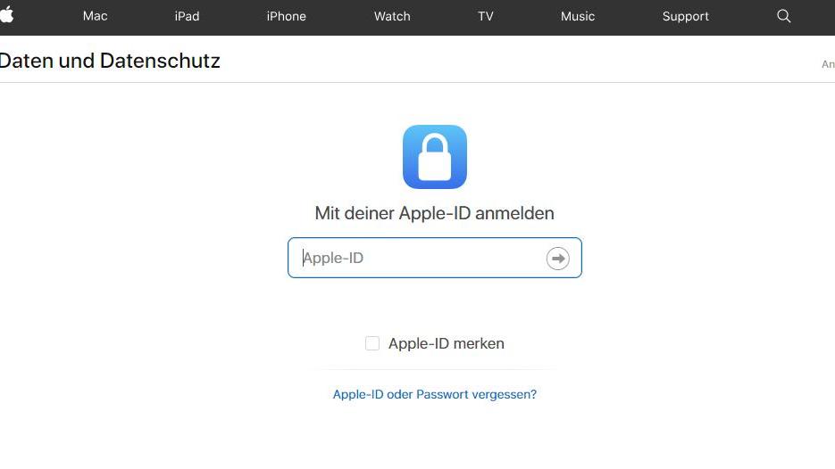 Amazon, Whatsapp oder Facebook: So finden Sie heraus, welche Daten über Sie gespeichert sind Mit der Apple ID können Apple-Kunden Ihre Daten erfragen.