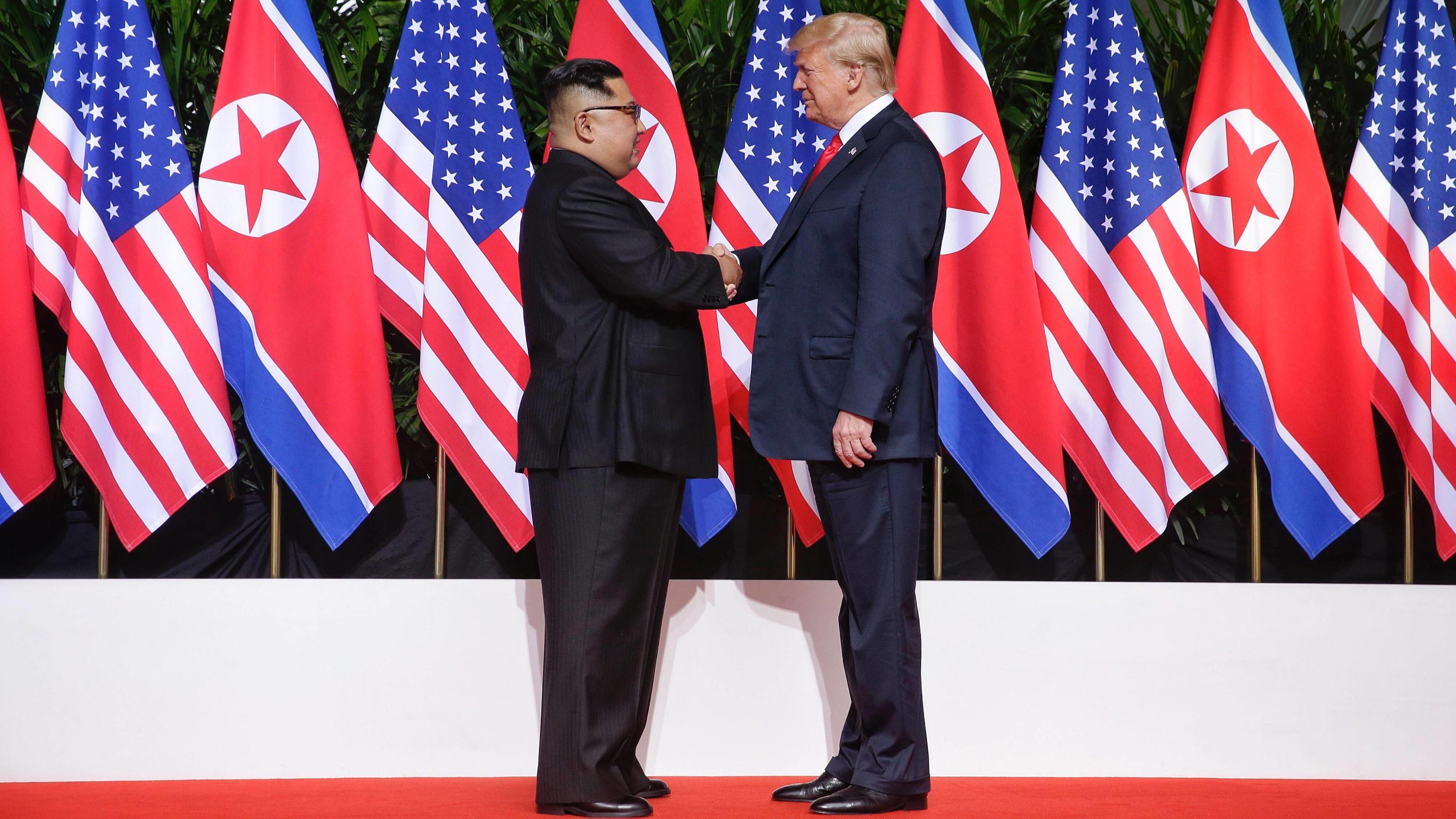 Historisches Treffen in Singapur: Donald Trump stellt Kim Jong Un und Korea Frieden in Aussicht Historisches Treffen in Singapur