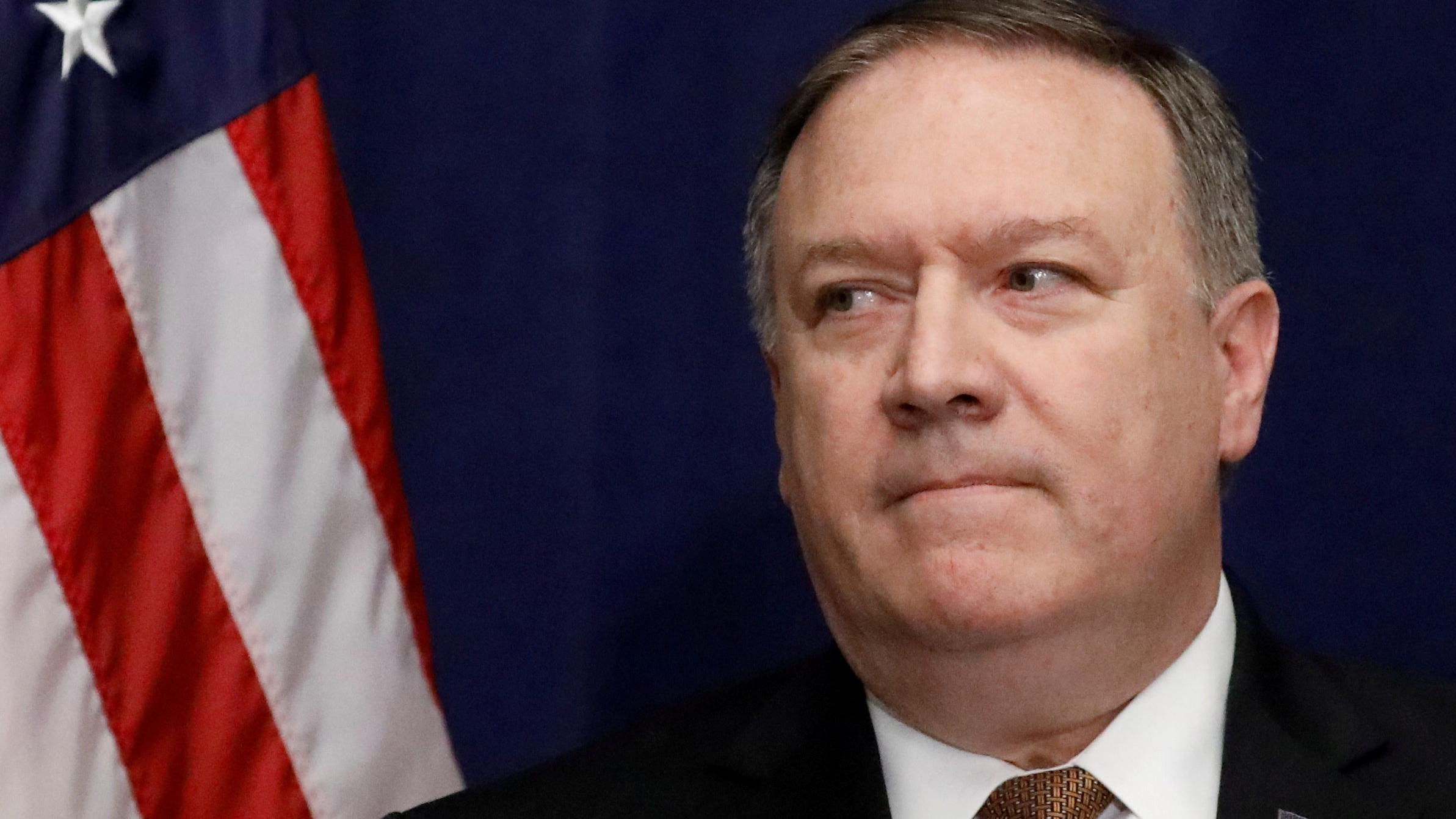 Die USA treten aus UN-Menschenrechtsrat aus FILE PHOTO: U.S. Secretary of State Mike Pompeo speaks during a news conference following a meeting with North Korea's envoy Kim Yong Chol in New York, U.S., May 31, 2018. REUTERS/Brendan McDermid/File Photo