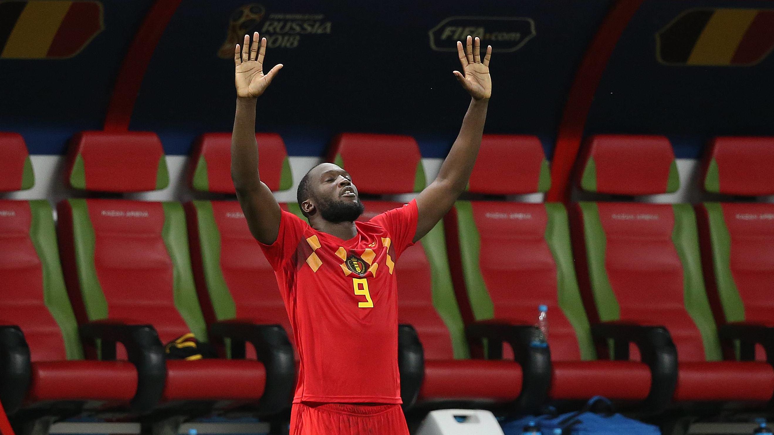 Frankreich, Belgien, Kroatien, England - Wer schafft den Einzug ins WM-Finale? Brazil v Belgium 2018 FIFA World Cup WM Weltmeisterschaft Fussball Quarter-Final Romelu Lukaku of Belgium celebrates victory at the end of the 2018 FIFA World Cup Quarter-Final match at Kazan Arena, Kazan PUBLICATIONxNOTxINxUK Copyright: xPaulxCheste