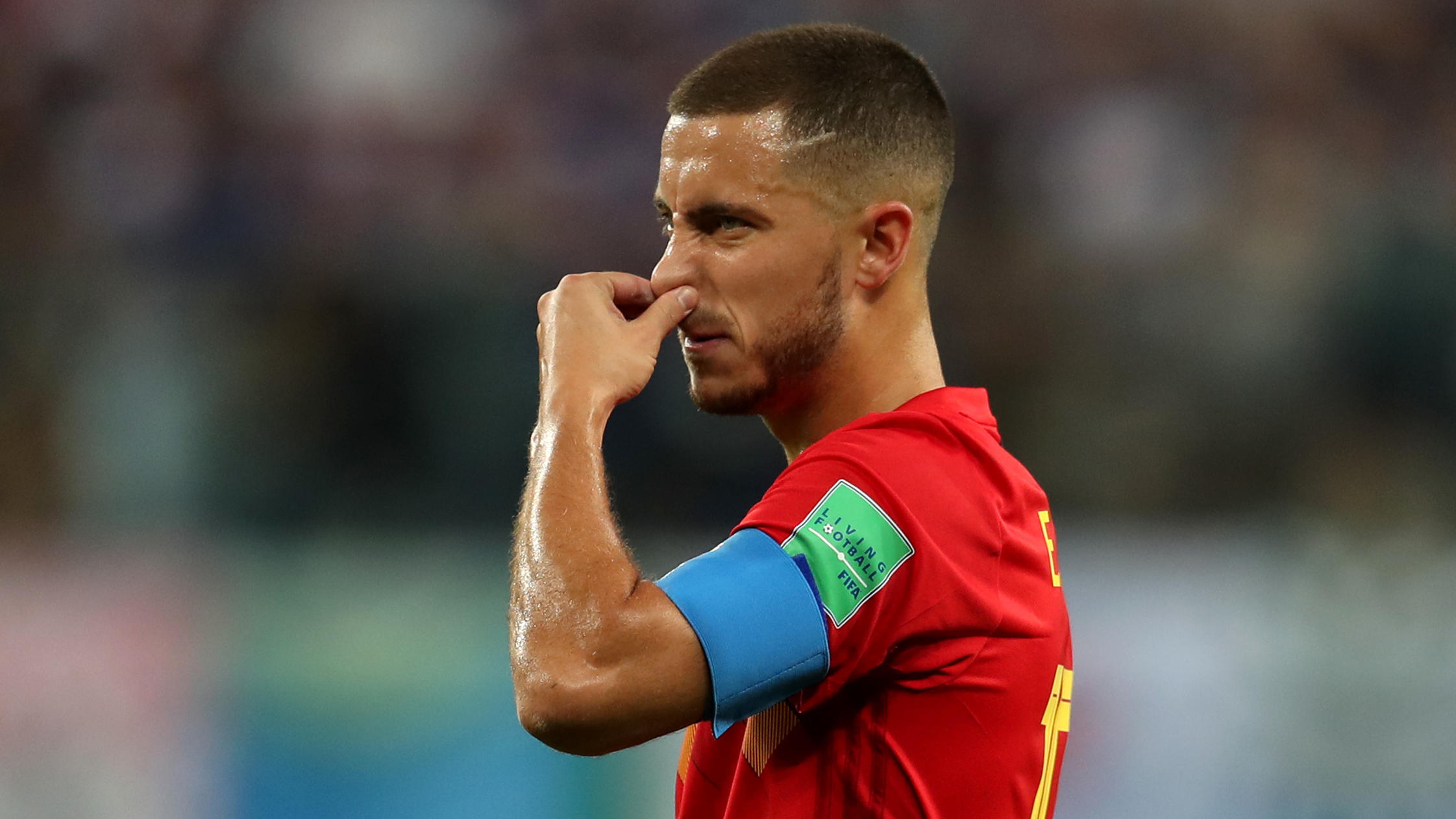 WM 2018: Belgien spottet über Frankreichs "Anti-Fußball" SAINT PETERSBURG, RUSSIA - JULY 10: Eden Hazard of Belgium during the 2018 FIFA World Cup Russia Semi Final match between Belgium and France at Saint Petersburg Stadium on July 10, 2018 in Saint Petersburg, Russia. (Photo by Catherine Ivill/Getty Ima