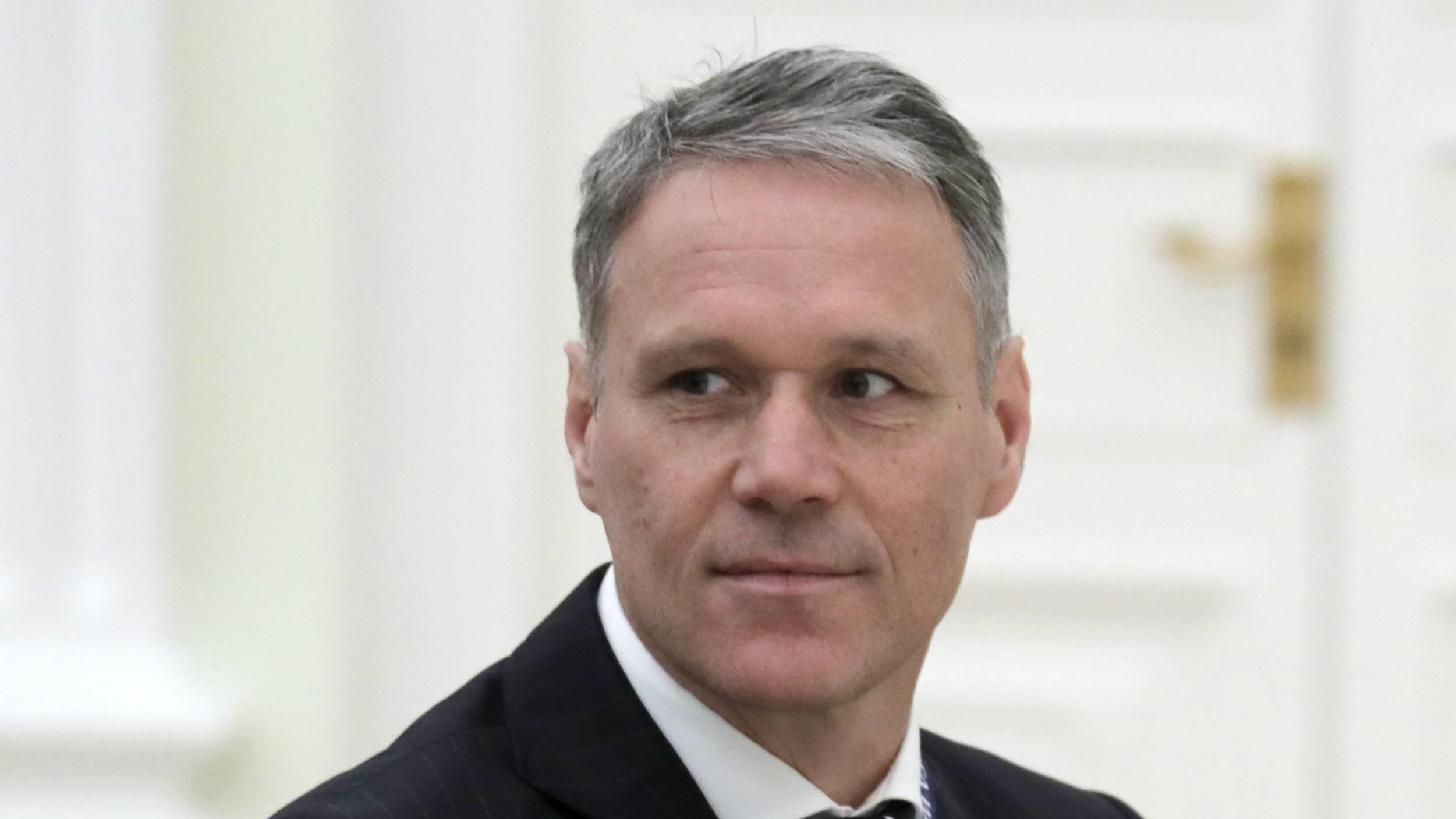 FIFA analysiert deutsches WM-Aus: DFB-Team fehlte Killerinstinkt MOSCOW, RUSSIA – JULY 6, 2018: Retired Dutch footballer Marcel Marco van Basten at a meeting of Russian President Vladimir Putin with football stars at the Moscow Kremlin. Mikhail Metzel/TASS PUBLICATIONxINxGERxAUTxONLY TS088244