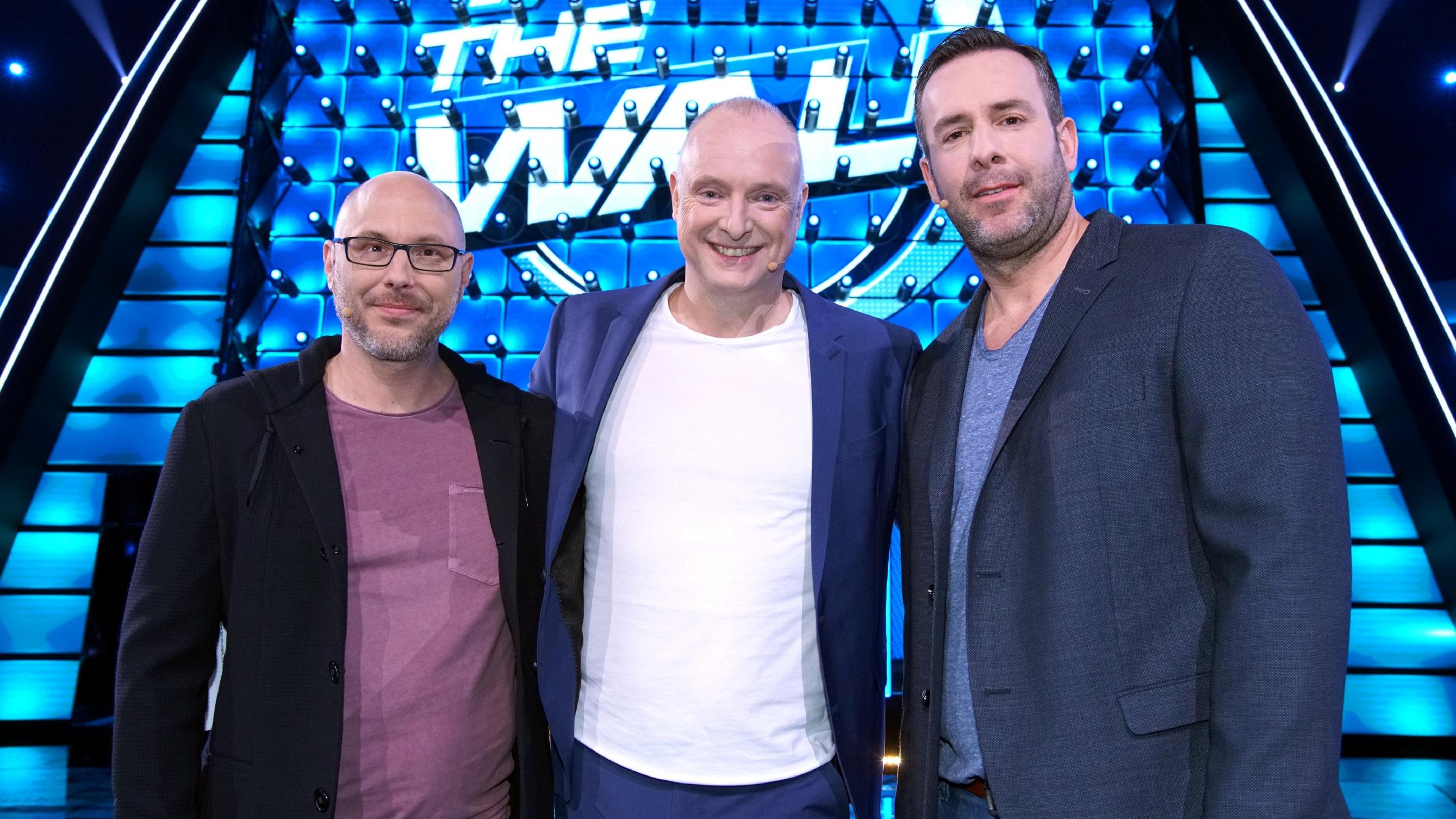 The Wall: Zwei Paare hoffen auf das ganz große Geld The Wall: Alex, Frank Buschmann und Mike