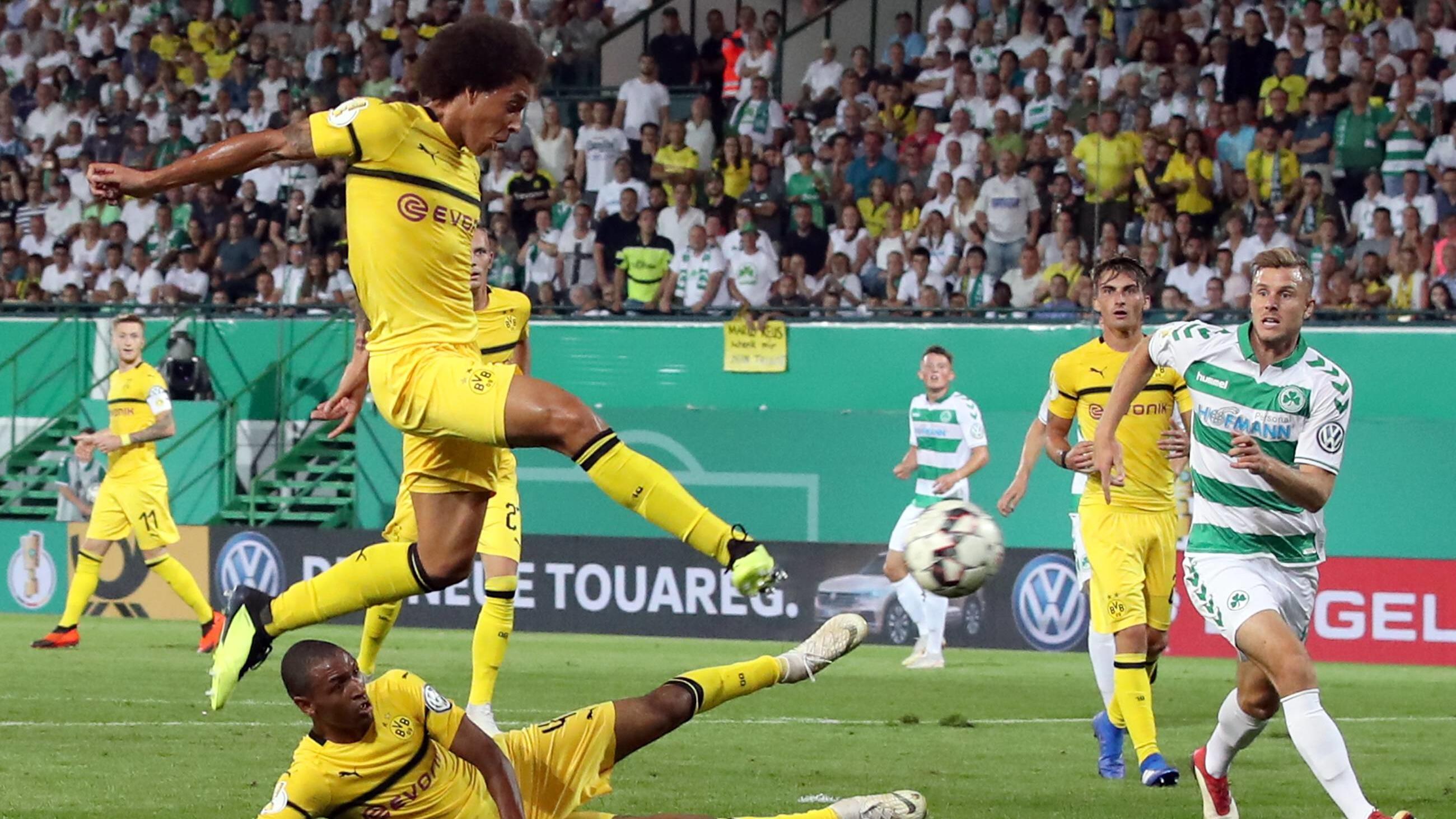 Fast die Mega-Sensation: Dortmund verhindert mit Riesenglück blamables Pokal-Aus Die 95. Minute: Axel Witsel verhindert Dortmunds Pokal-Aus mit dem Last-Minute-Tor