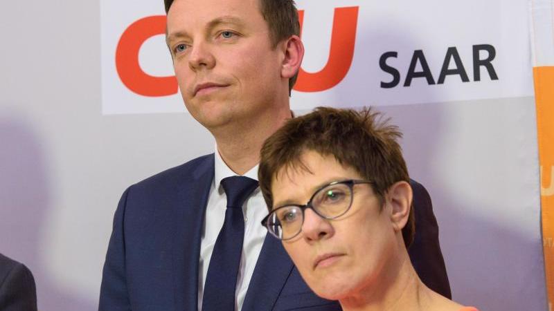 Hans: Kramp-Karrenbauer in Ämtern erfolgreich Kramp-Karrenbauer und Tobias Hans