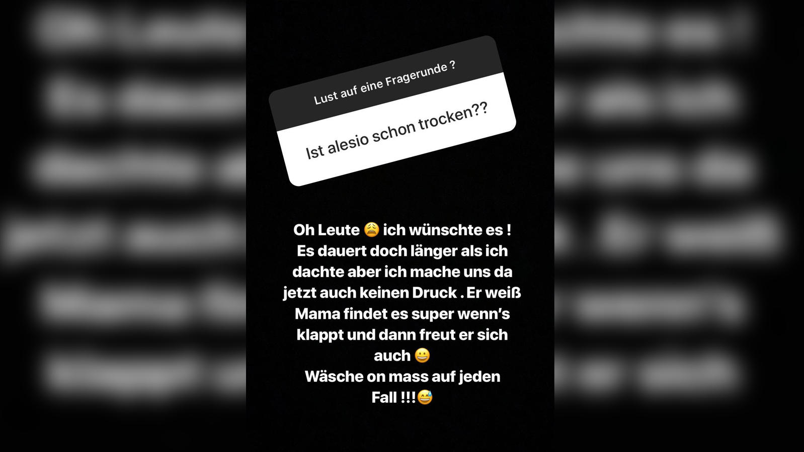 Sarah Lombardi frustriert: Sohn Alessio (3) macht immer noch in die Windel Sarah Lombardis Instagram-Statement