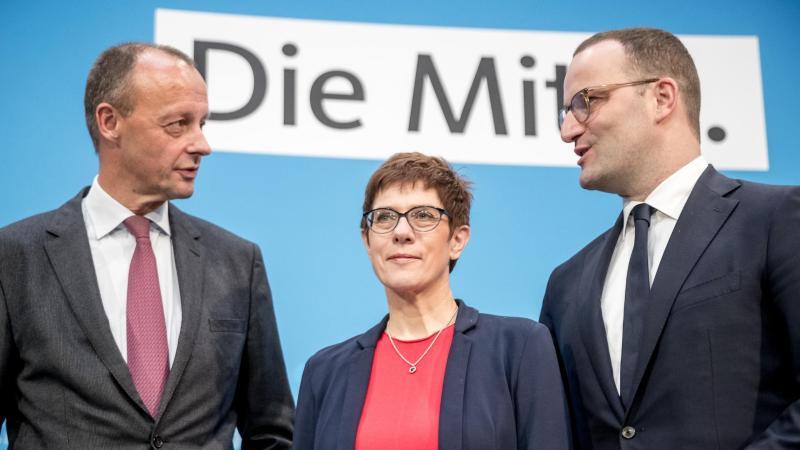 Spahn und Merz nehmen Maß: Ist "AKK" die lachende Dritte? Kandidaten