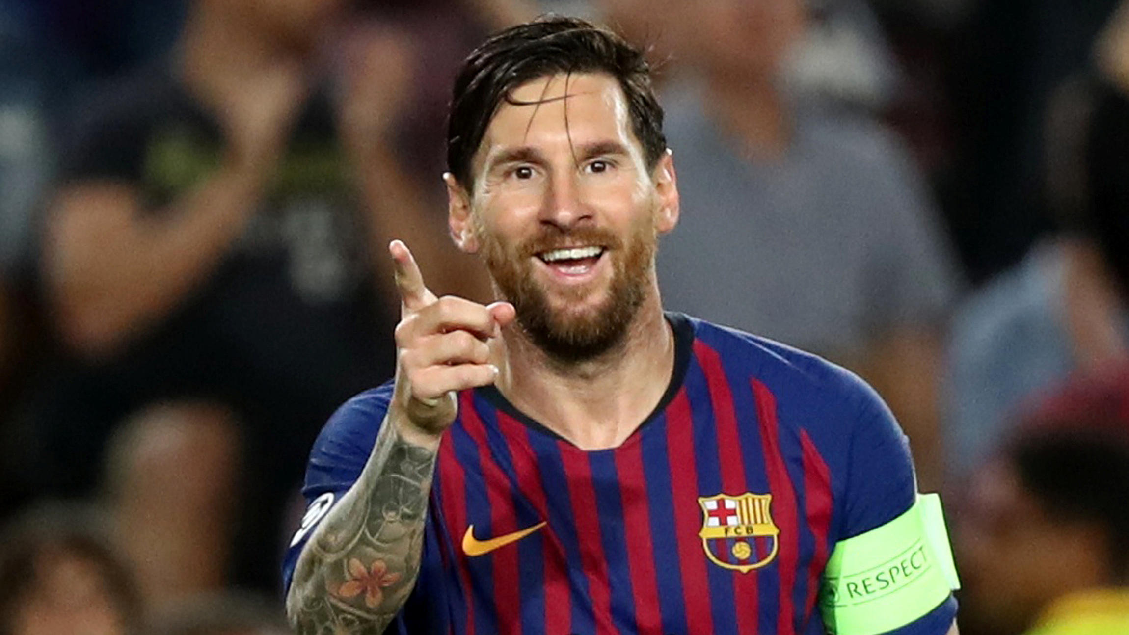 Messi vor Ronaldo! Barca-Star ist Top-Verdiener im Sport Soccer Football - Champions League - Group Stage - Group B - FC Barcelona v PSV Eindhoven - Camp Nou, Barcelona, Spain - September 18, 2018 Barcelona's Lionel Messi celebrates scoring their fourth goal to complete his hat-trick REUTERS/Sergio Pere