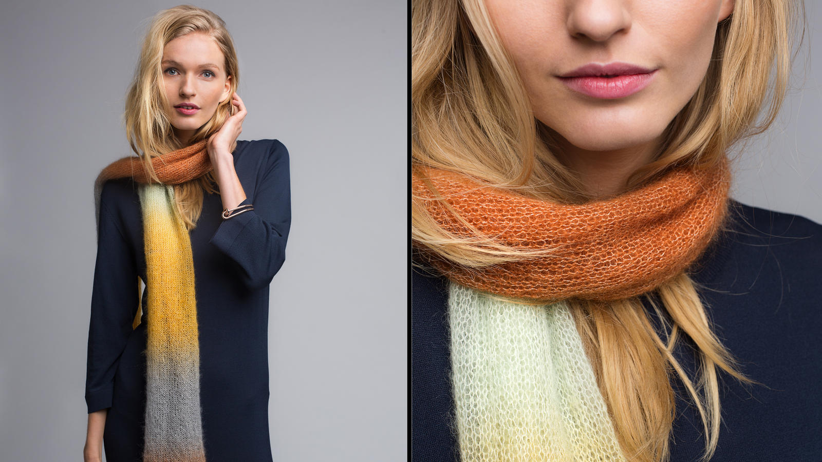 Die Stricktrends für das Frühjahr 2017 Schal mit Farbverlauf