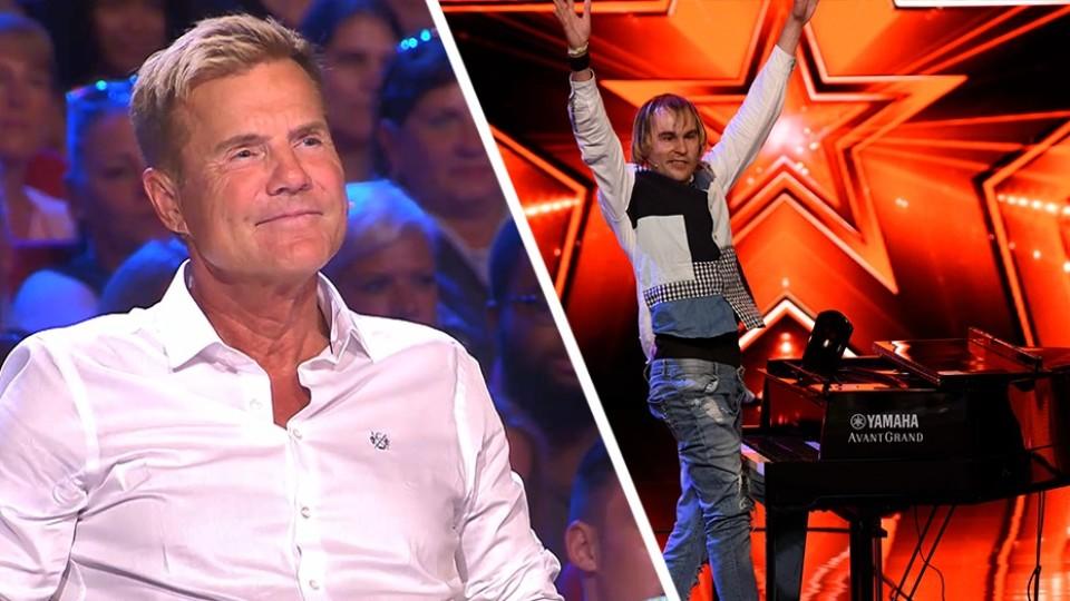Leon Buche ist für Dieter Bohlen ein "kleines geisteskrankes" Genie am Klavier Dieter Bohlen ist von Leon Buches Performance am Klavier begeistert.