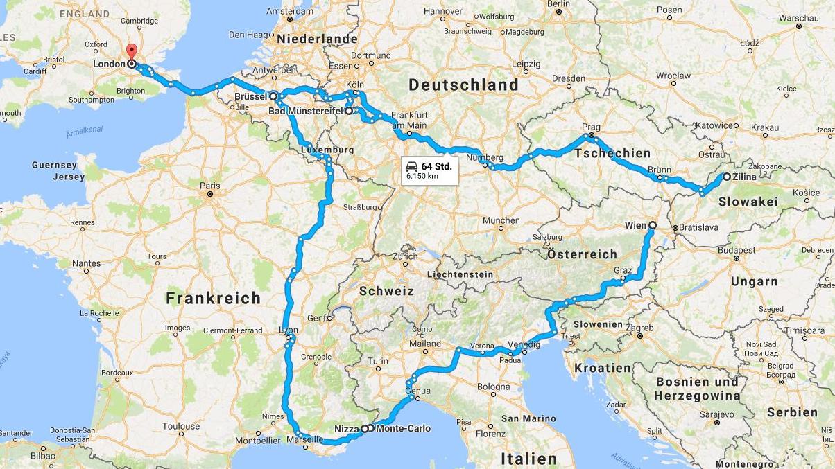Fahrgast konnte Rechnung nicht begleichen: Taxifahrer fährt unfreiwillig um die halbe Welt Verrückte Taxifahrt quer durch Europa