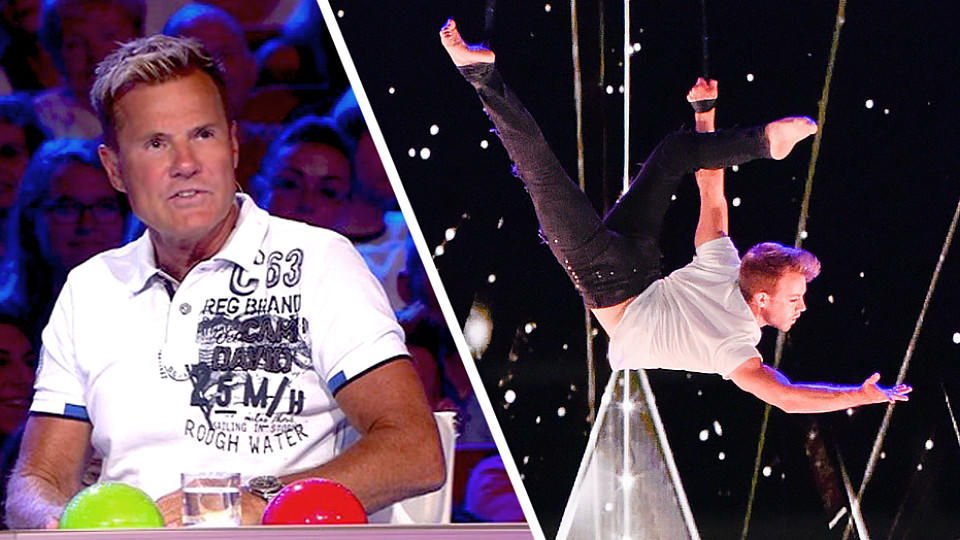 Trotz Höhenangst! Jason Brügger zeigt eine atemberaubende Luftakrobatik Das Supertalent 2017: Jason Brüggers Luftakrobatik-Nummer bringt ihm den Respekt der Jury ein.