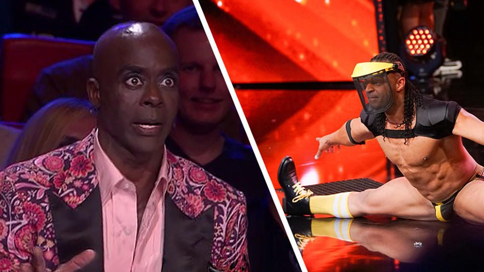 Stripper Jesse Fischer lässt Bruce Darnell völlig verzweifeln Das Supertalent 2017: Bruce Darnell ist gernervt von Jesse Fischer