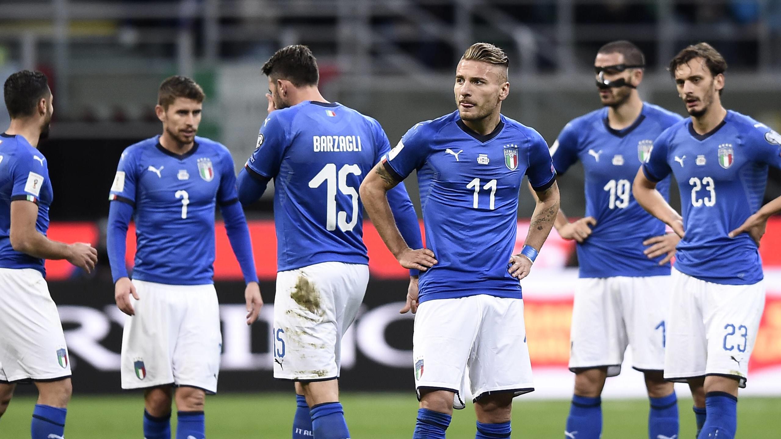 Die italienische Apokalypse ist da: Schweden schmeißt Italien raus Fußball, WM Playoffs, Italien - Schweden Db Milano 13/11/2017 - spareggio qualificazione Mondiali Russia 2018 / Italia-Svezia / foto Daniele Buffa/Image nella foto: Italia delusione PUBLICATIONxNOTxINxITA