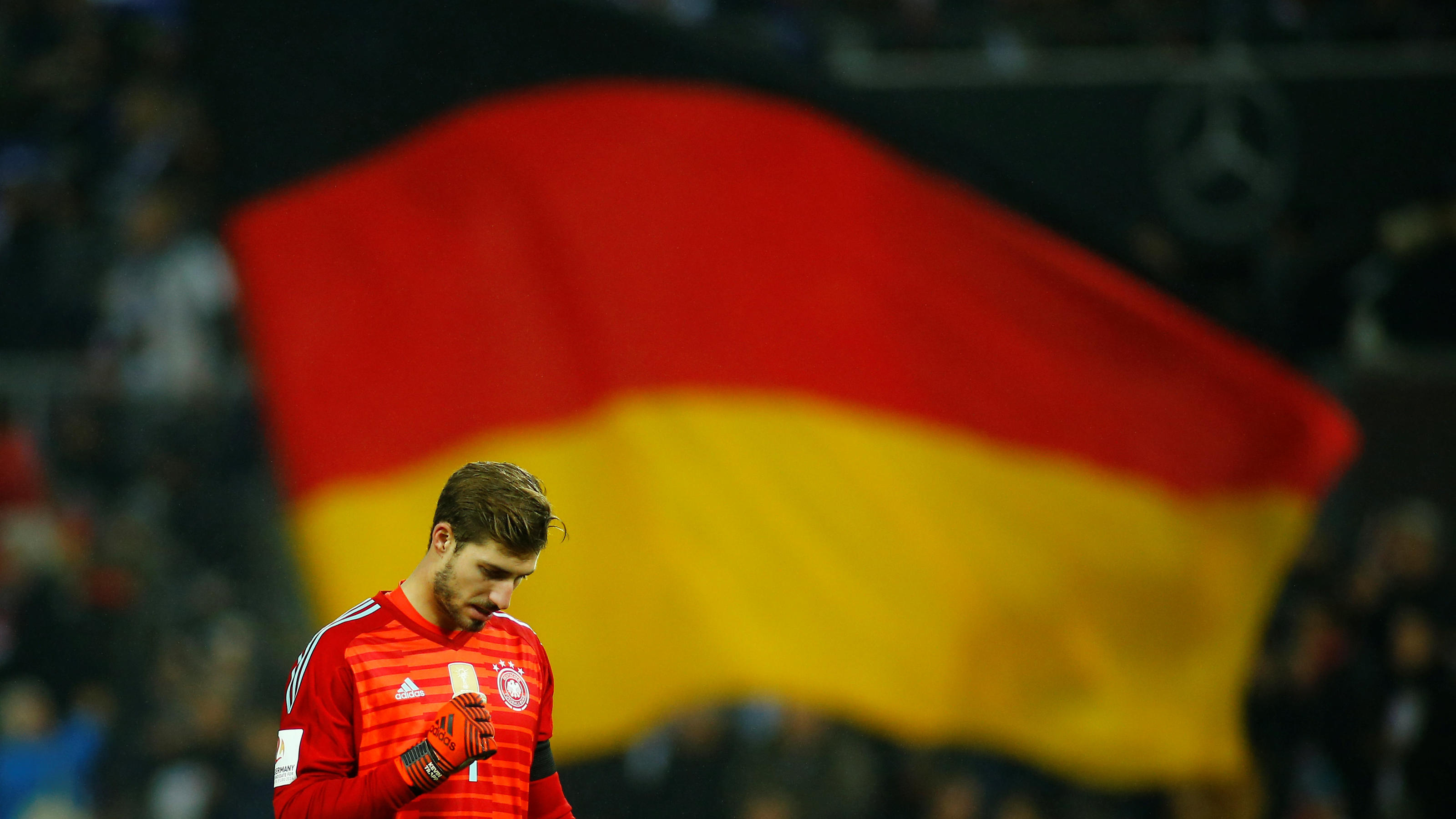 Stindl rettet Deutschland Remis gegen Frankreich Soccer Football - International Friendly - Germany vs France - RheinEnergieStadion, Cologne, Germany - November 14, 2017 Germany’s Kevin Trapp celebrates their second goal REUTERS/Thilo Schmuelgen