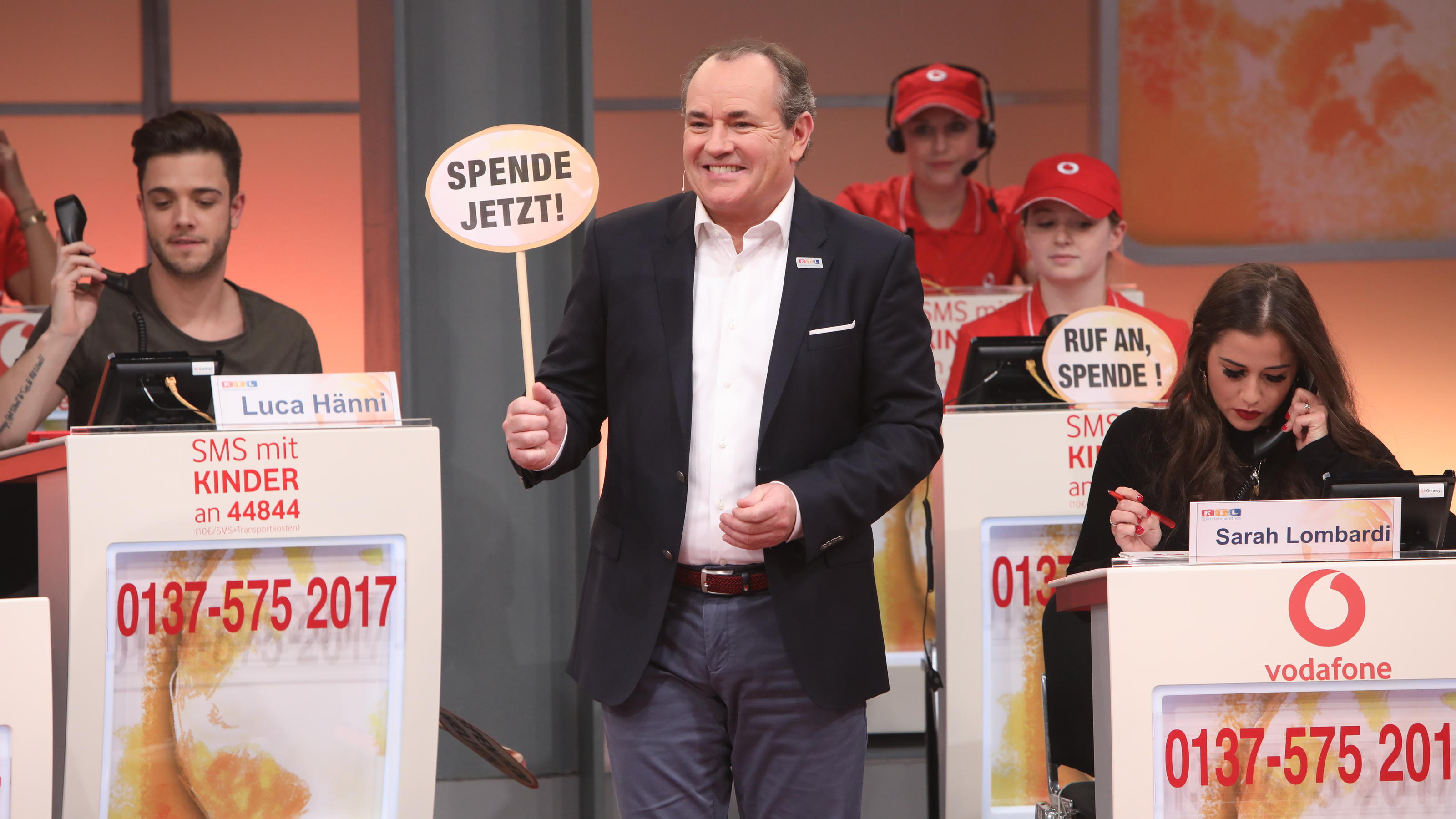 Start für den 22. RTL-Spendenmarathon mit Wolfram Kons: Viele engagierte Stars und Charity- Webshow Wolfram Kons, Sarah Lombard und Luca Hänni