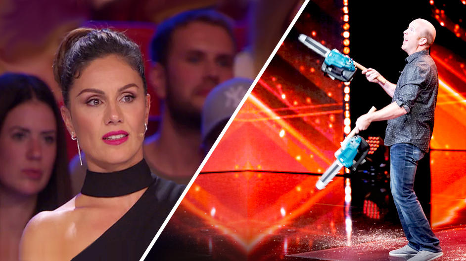 Das Supertalent 2017: Ian Stewarts gefährlicher Jonglier-Act mit Kettensägen ist "shocking und cool" Bei dieser Jonglier-Nummer macht Nazan Augen.