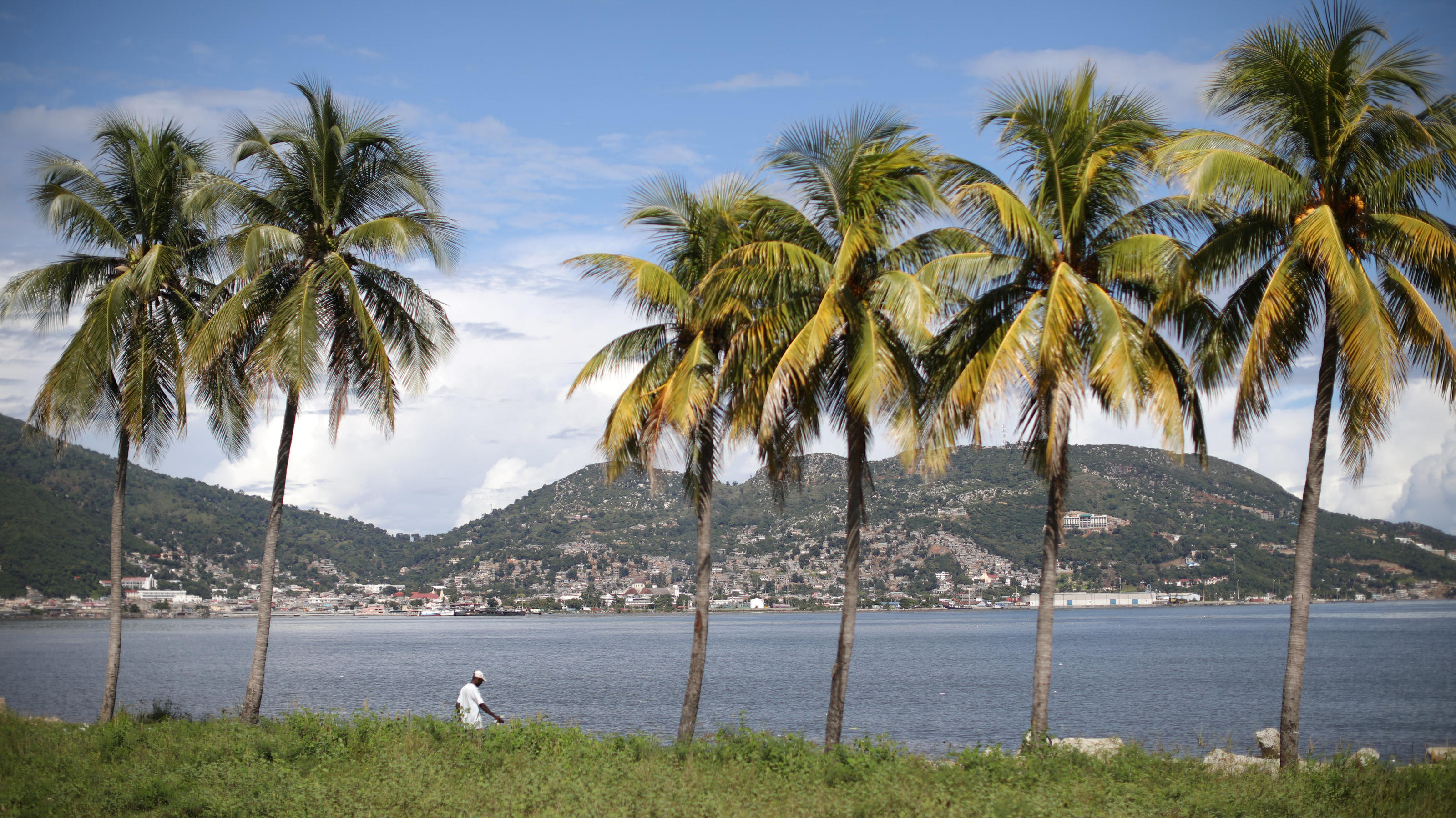 Trumps 24-Stunden-Bilanz: Die halbe Welt als "Dreckslöcher" bezeichnet und Großbritannien brüskiert Palmenstrand in Cap-Haitien, Haiti,