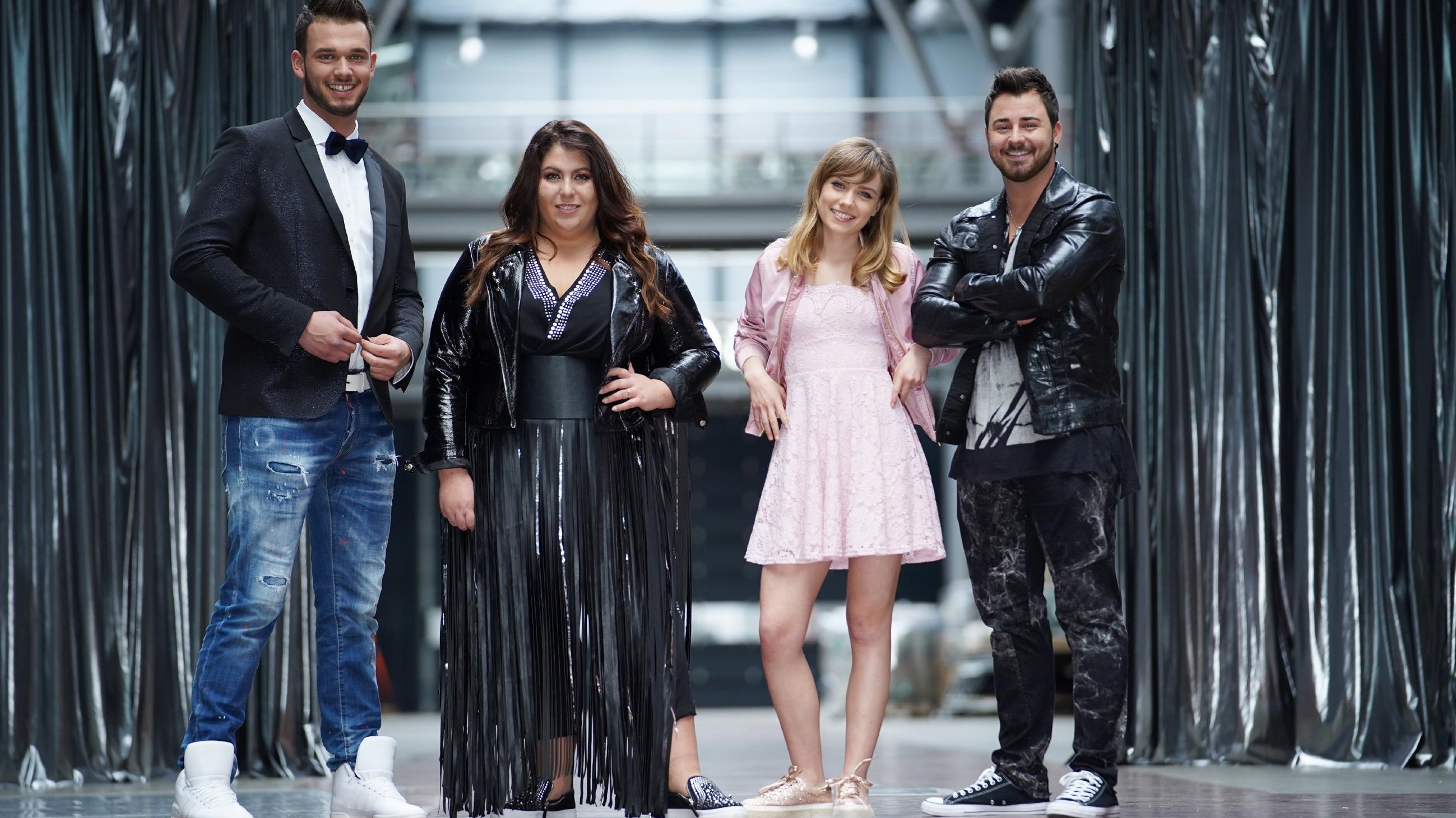 DSDS 2018: Das sind die Finalsongs von Marie Wegener, Janina El Arguioui, Michel Truog und Michael Rauscher Die"DSDS"-Finalisten. V.l.: Michael Rauscher, Janina el Arguioui, Marie Wegener und Michel Truog.