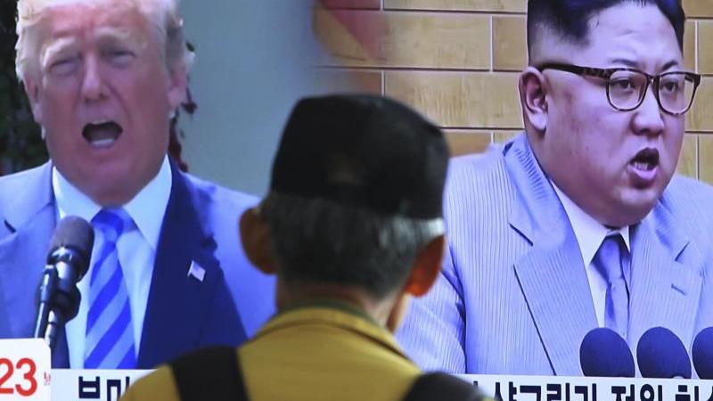 Nordkorea droht Trump und sagt Gespräche mit Südkorea ab Donald Trump und Kim Jong Un
