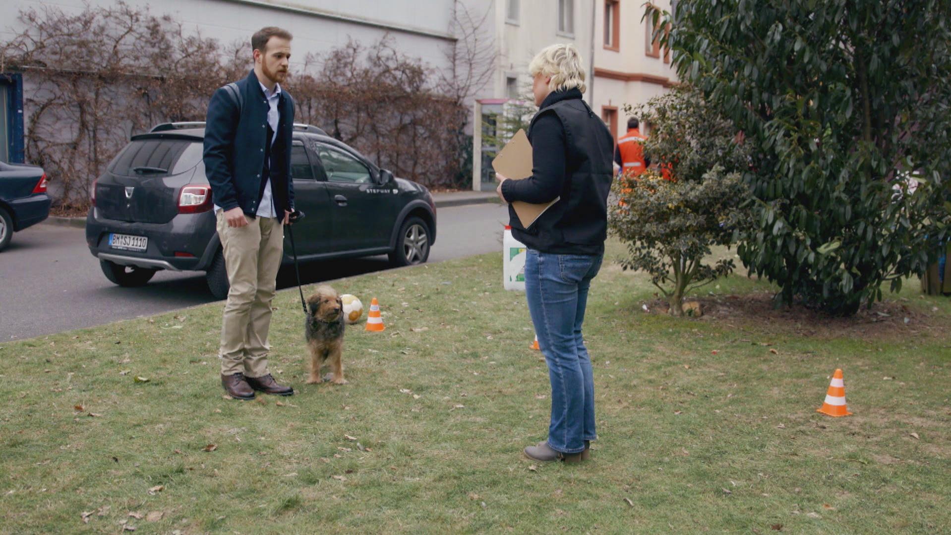 Unter uns: Stinker muss zum Wesenstest Unter uns: Tobias tritt mit Stinker beim Wesenstest an.