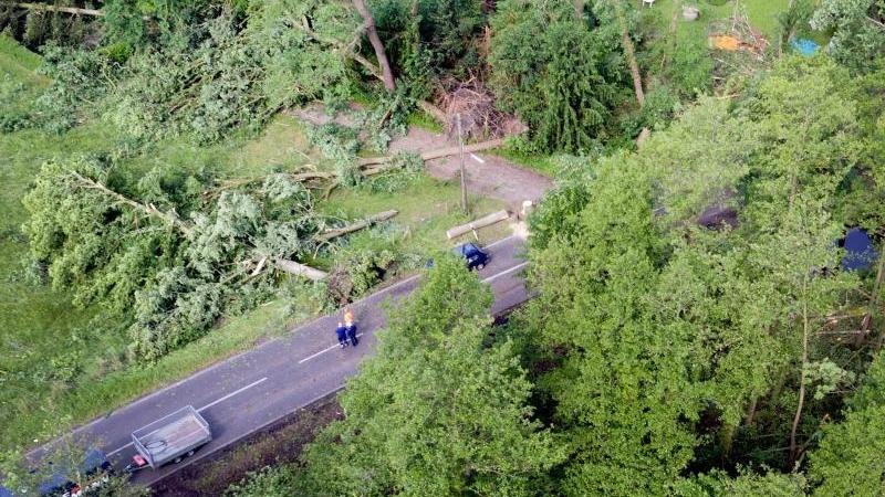 Nach dem Tornado: Boisheim schon wieder gut aufgeräumt Umgestürzte Bäume