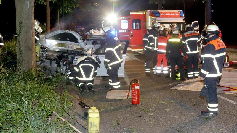 Autofahrerin verletzt sich bei Unfall schwer Unfallort