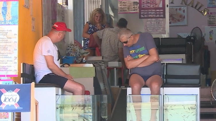 Der Wasser-Test unter den Fisch-Spas Der Wasser-Test unter den Fisch-Spas