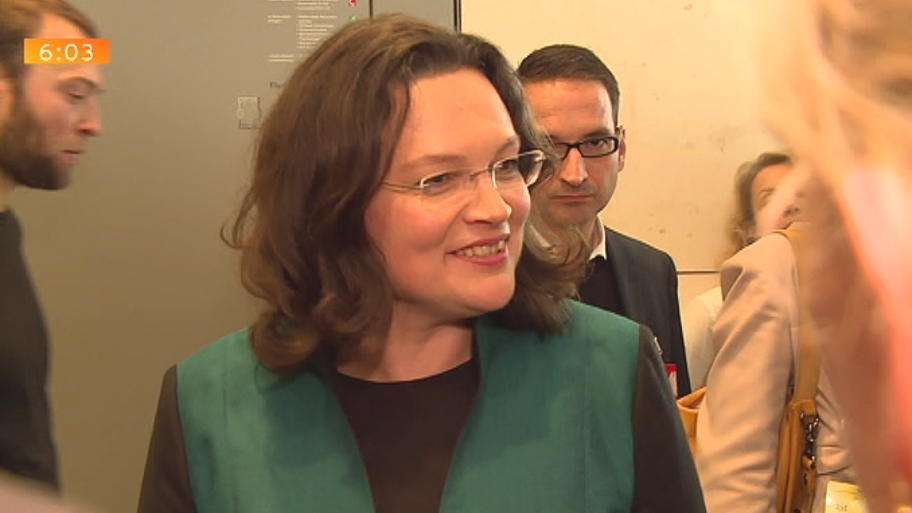 Nahles ärgert sich über sich selbst Nahles ärgert sich über sich selbst