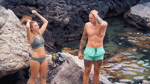 Chris ist beim Klippenspringen immer an Nadines Seite Chris ist beim Klippenspringen immer an Nadines Seite