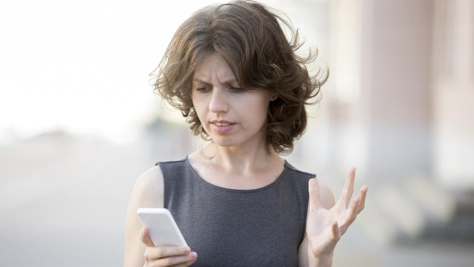 Smartphone-Displays voller Bakterien Smartphone-Displays voller Bakterien
