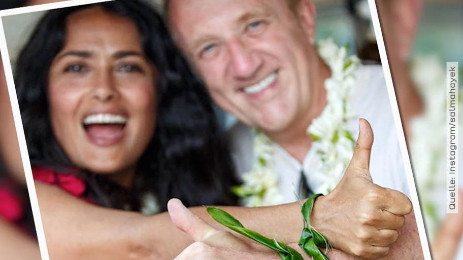 Salma Hayek tritt erneut vor den Altar Salma Hayek tritt erneut vor den Altar