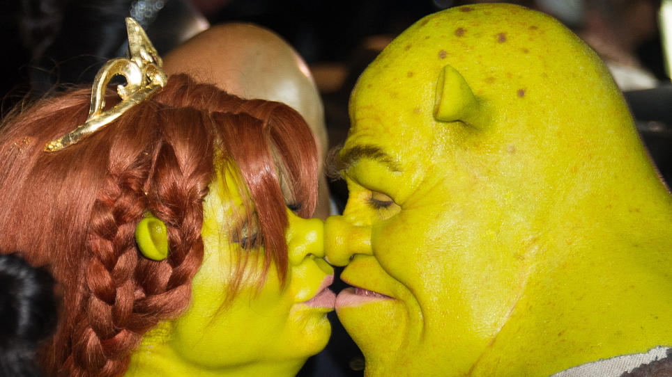 Heidi Klum und Tom Kaulitz als Fiona und Shrek Heidi Klum und Tom Kaulitz als Fiona und Shrek