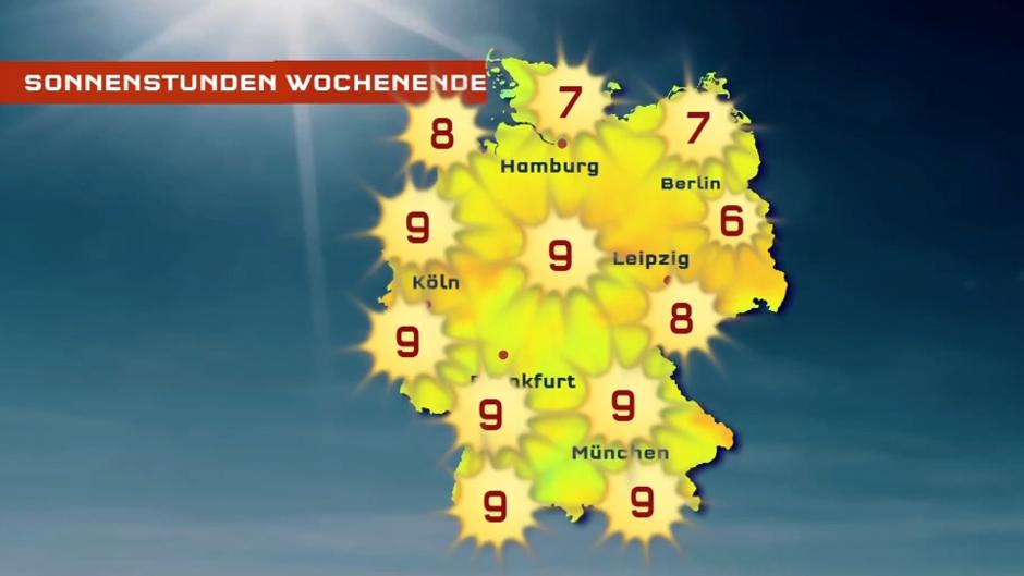 Die Sonnenstunden der nächsten Tage Die Sonnenstunden der nächsten Tage
