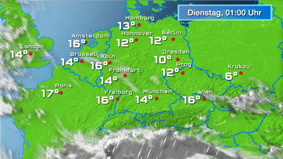 Regenwolken bleiben auf Abstand Regenwolken bleiben auf Abstand