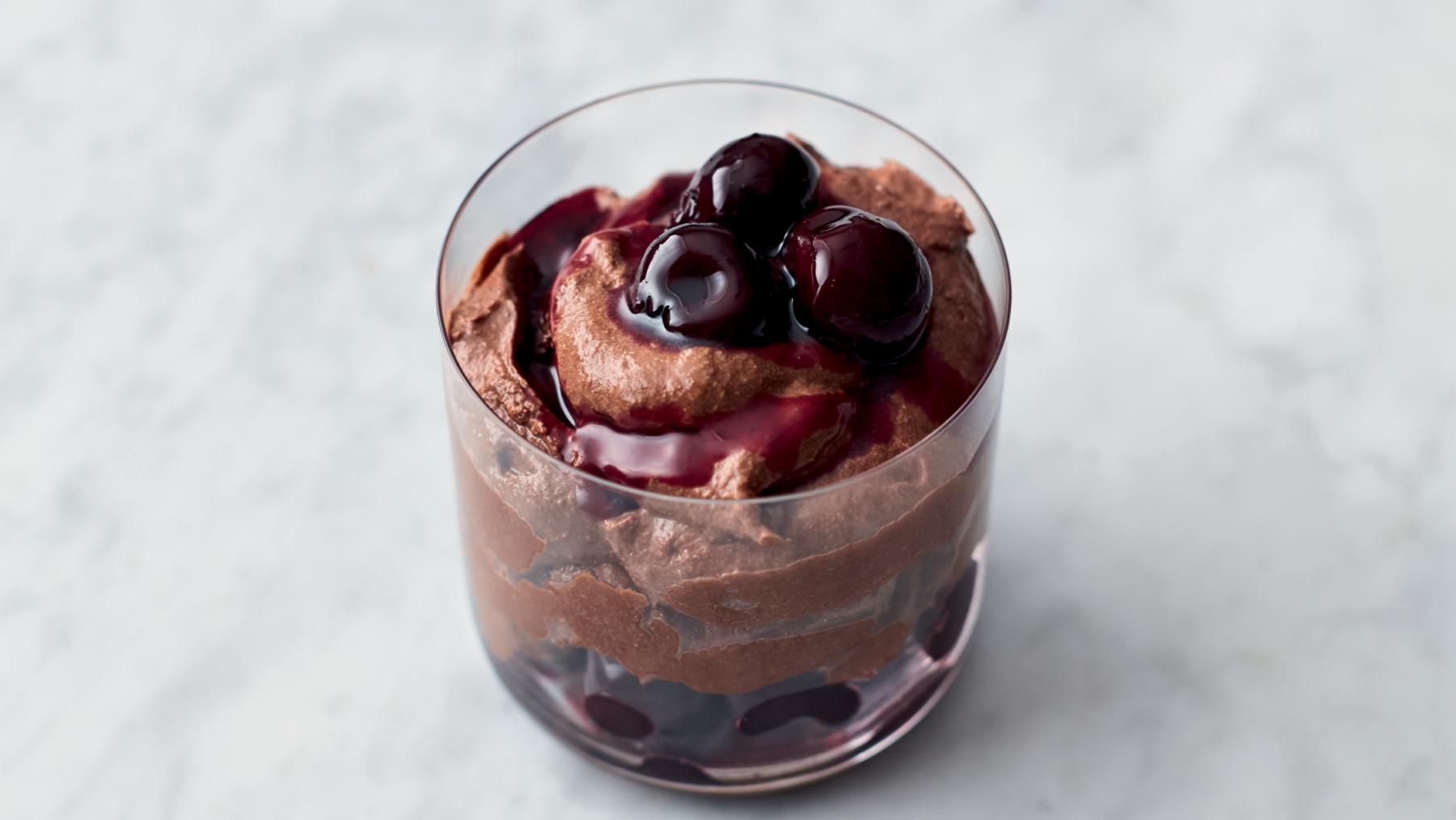 Schokomousse mit Kirschen à la Jamie Oliver