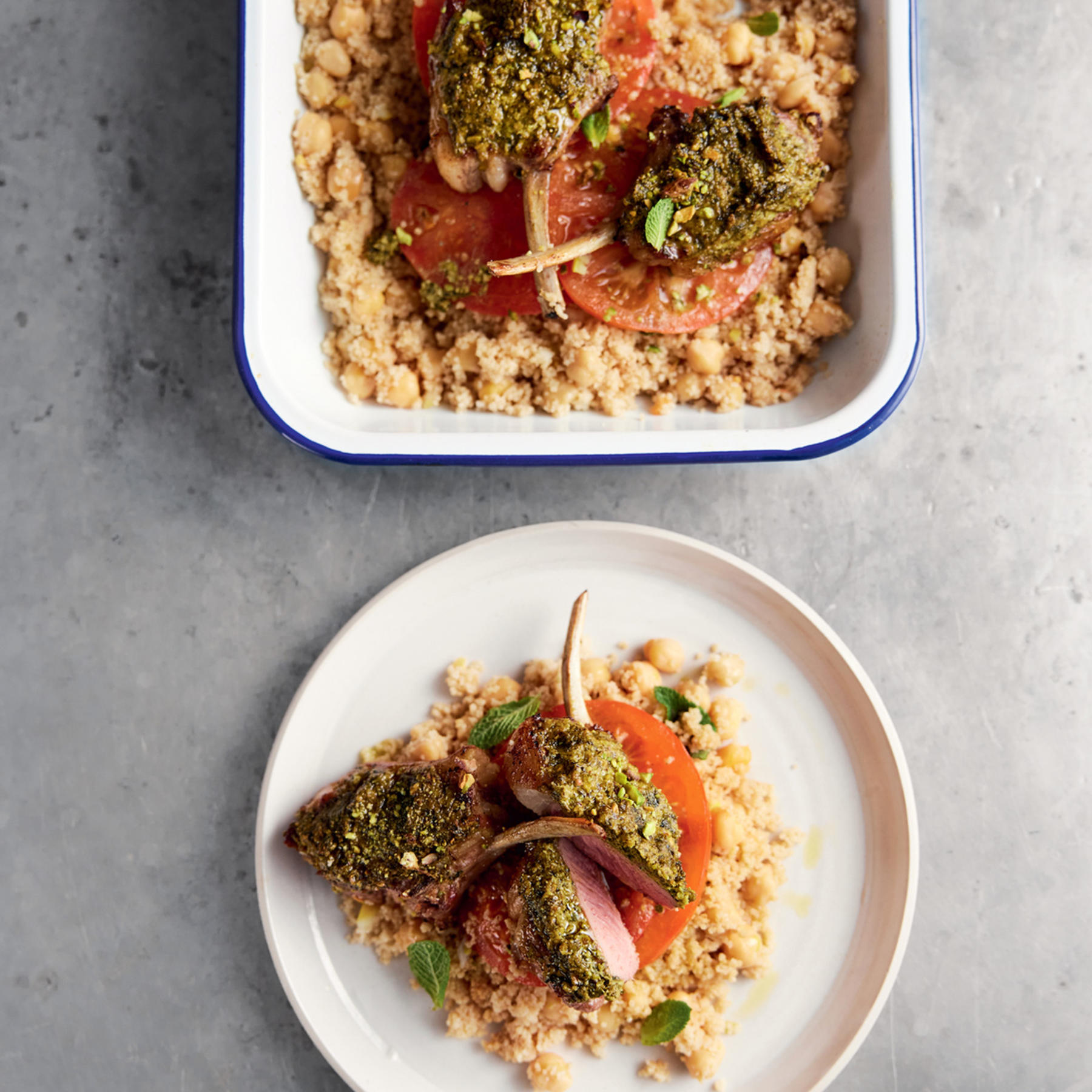 Knusprige DukkahLammkeule Rezept Jamie Oliver Geniale One Pot