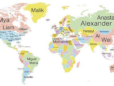 Beliebteste Vornamen Weltweit