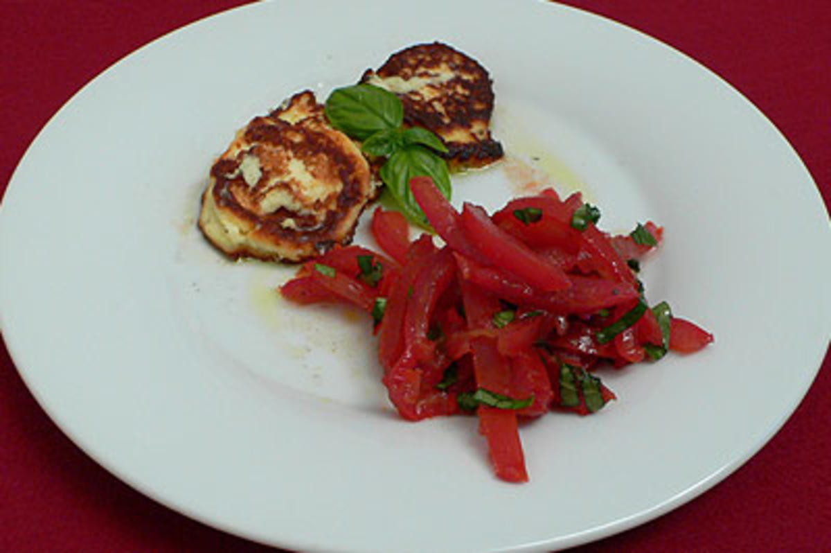 Ricottaplätzchen mit Tomaten-Peperoni