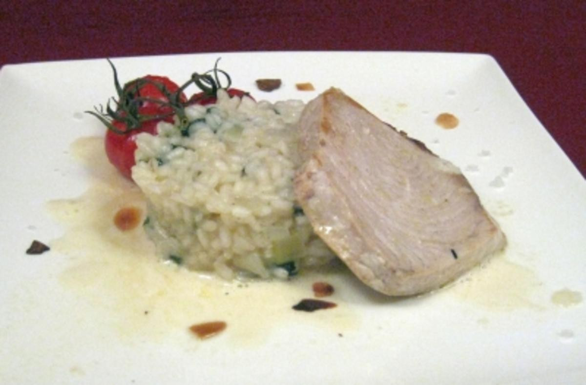 Schwertfisch mit Basilikumrisotto