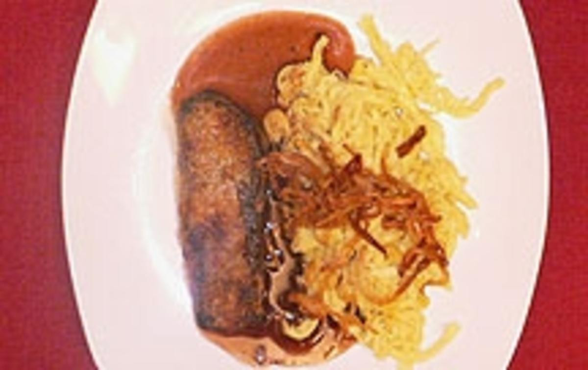 Schwäbischer Rostbraten mit Meerrettichkruste und Spätzle