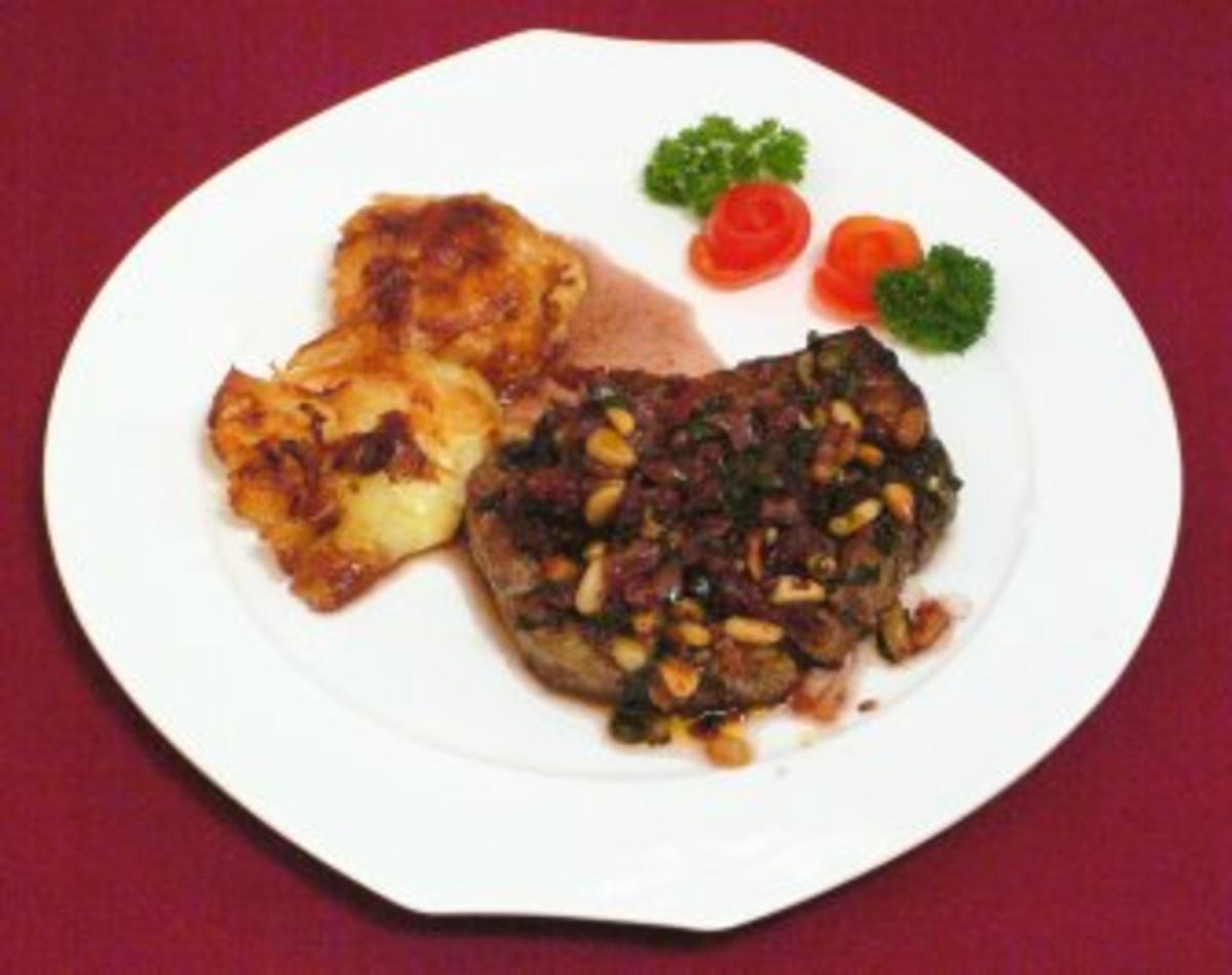 Toskanisches Rinderfilet mit Kartoffelplätzchen