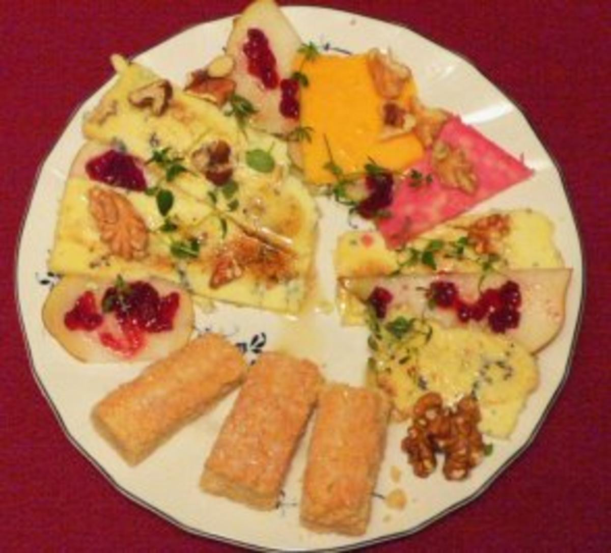 Birnen-Stilton-Carpaccio und Homemade Shortbread