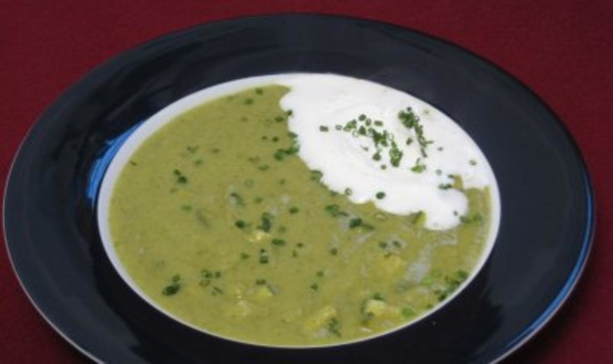 Zucchinicreme mit dem Klecks