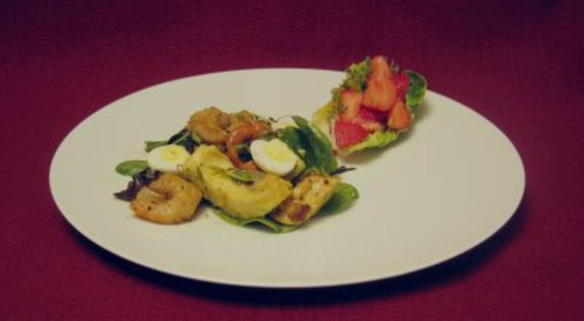 Avocado-Erdbeer-Salat mit Ingwer-Dressing