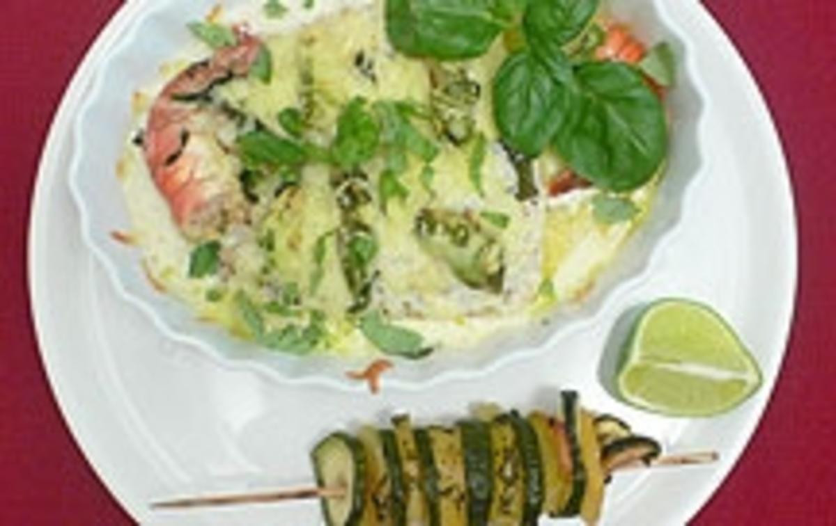 Überbackenes Zanderfilet mit Avocados