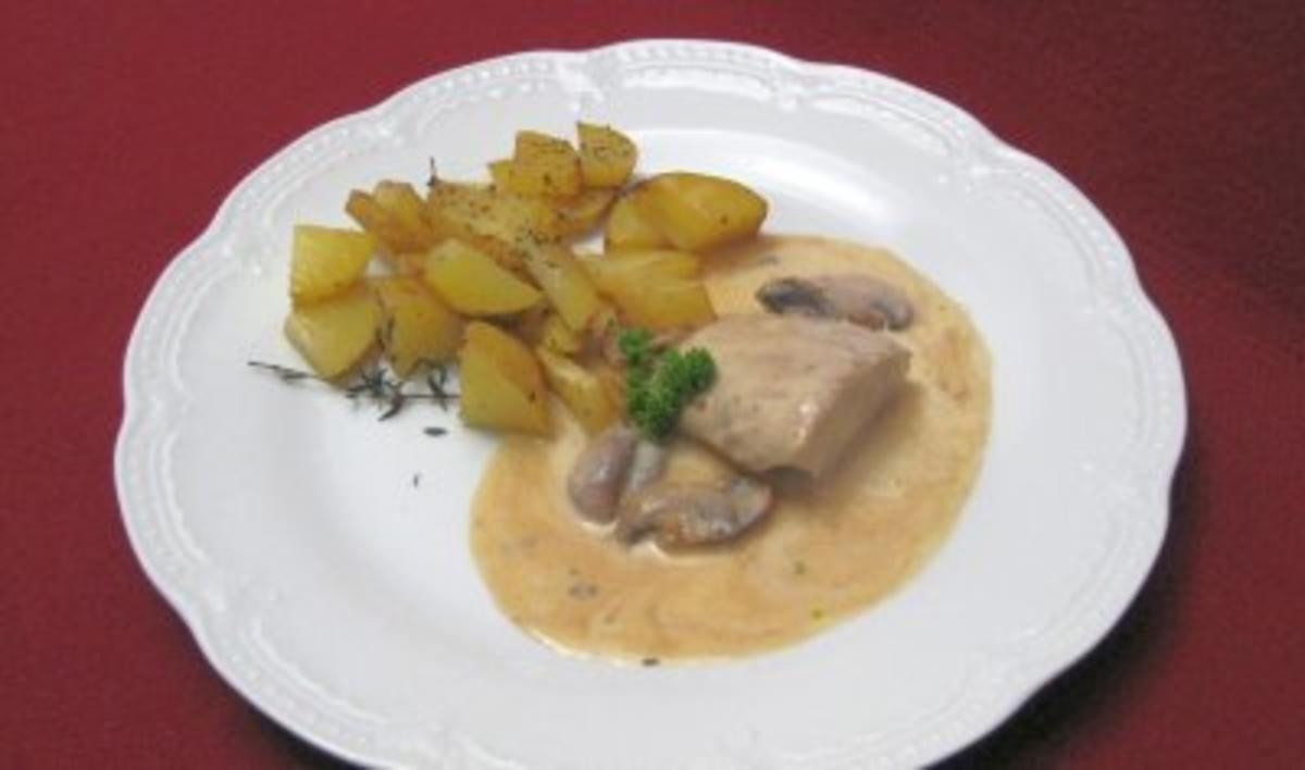 Schweinefilet mit Camembert überbacken