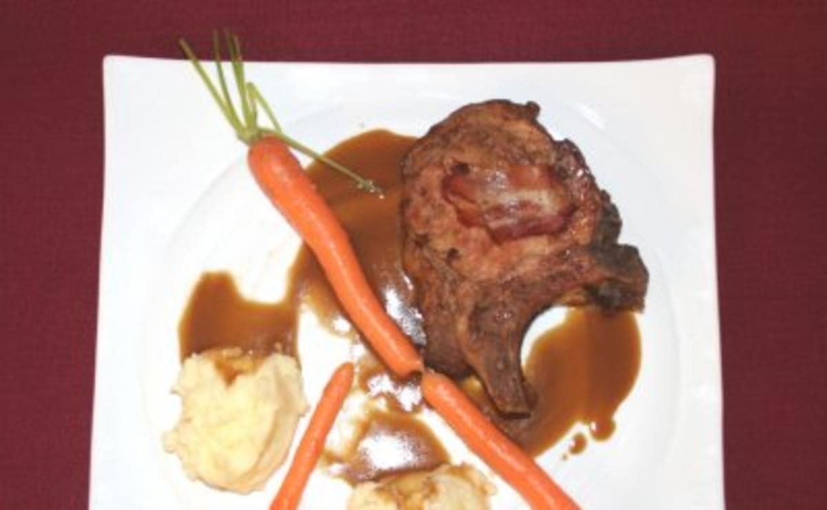 Malzbier-Koteletts mit Kartoffelstampf